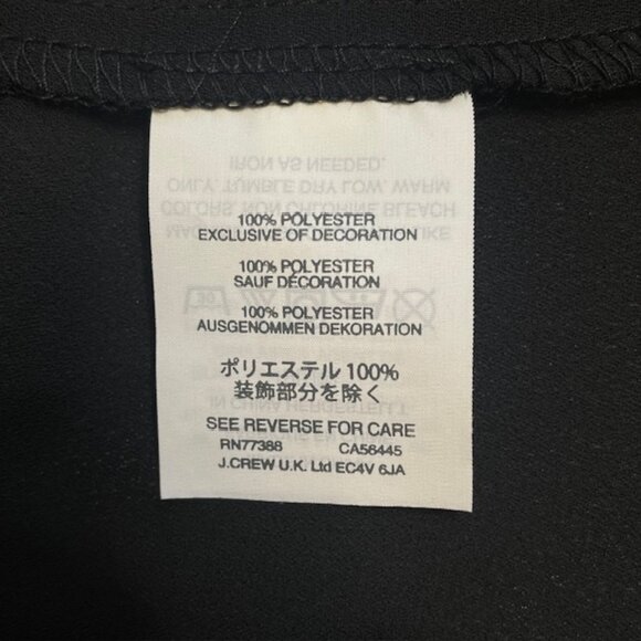 J. CREW FACTORY Black Off-Shoulder Tassel Tie Top, Size 4 - NWT - Picture 5 of 6